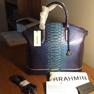 Brahmin NWT Large Duxbury Electric Blue Ateague